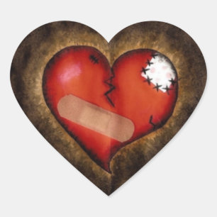 Broken Heart/Mending Heart-heart sticker