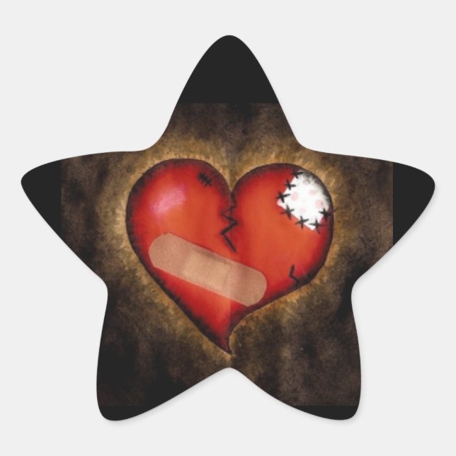 Broken Heart/Mending Heart-star sticker (Front)