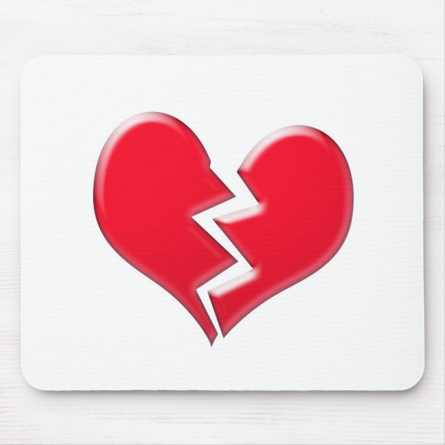 Broken heart mouse mat (Front)