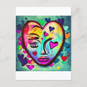 broken heart  postcard