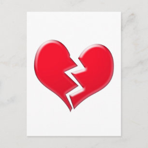 Broken heart postcard