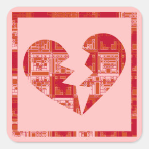 Broken heart puzzle Sticker
