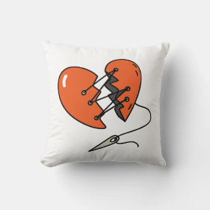 Broken Heart Red Cushion