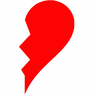 Broken heart right piece (find the other half) photo sculpture magnet