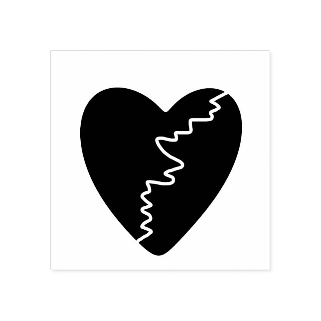 Broken heart rubber stamp (Imprint)