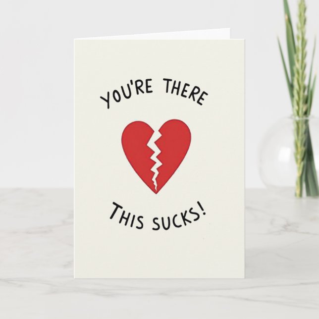Broken Heart Sympathy Card (Front)