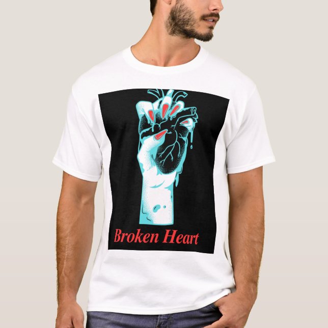 Broken heart t-shirt design (Front)