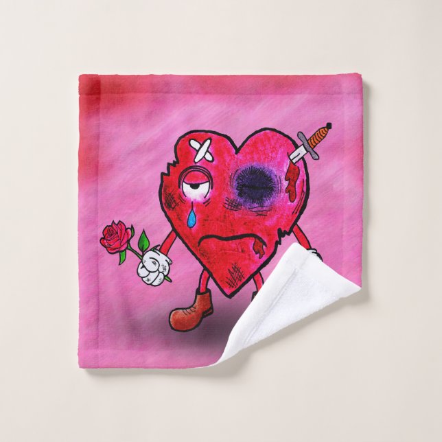 Broken heart towel (Wash Cloth)