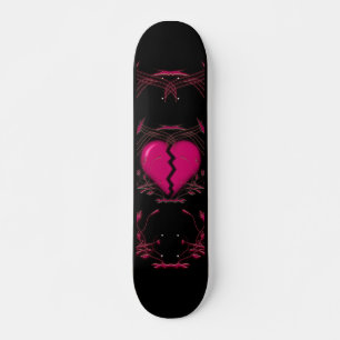 Broken Heart & Tribal Artwork: Pink: Skateboard