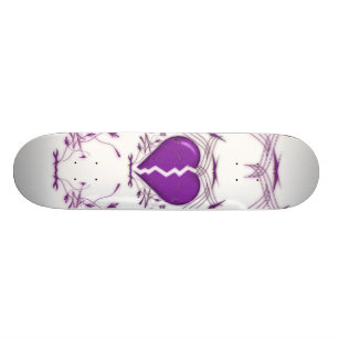 Broken Heart / Tribal Artwork (purple) Skateboard