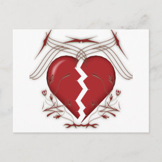 Broken Heart & Tribal Graphics: Postcard