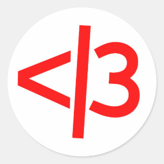 broken heart / valid heart stickers