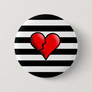 Broken Hearted 6 Cm Round Badge