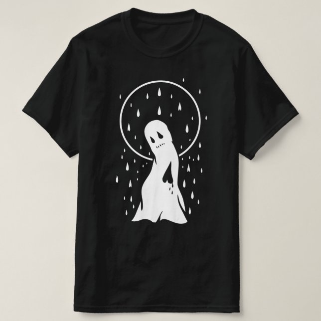 broken hearted ghost in the rain T-Shirt (Design Front)