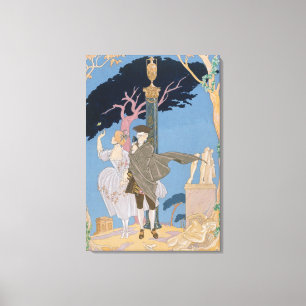 Broken Hearts, Broken Statues, illustration for 'F Canvas Print