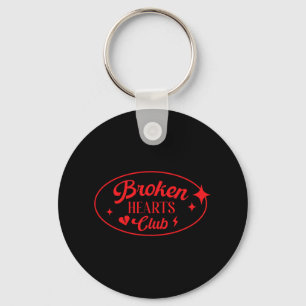 Broken Hearts Club Valentine Retro Alternative Sty Key Ring