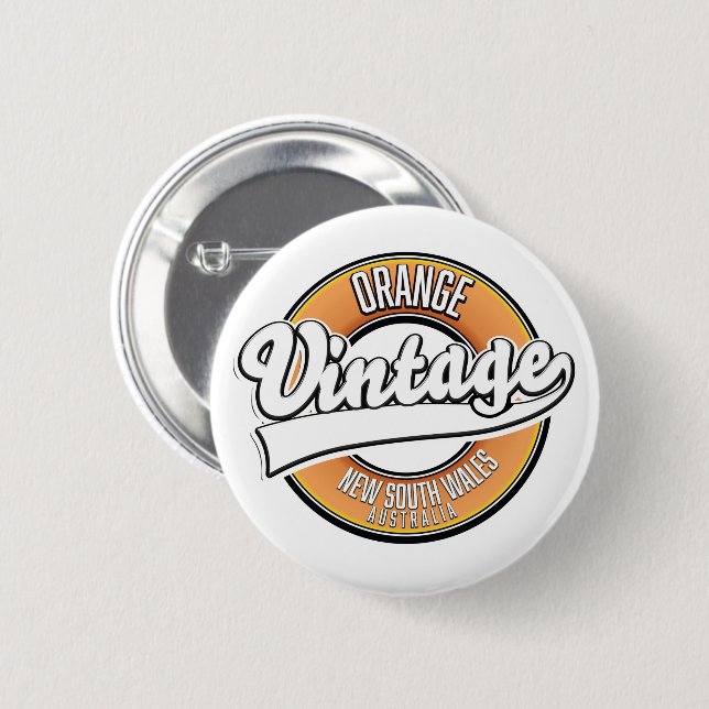 Broken Hill australia vintage style logo. Button (Front & Back)