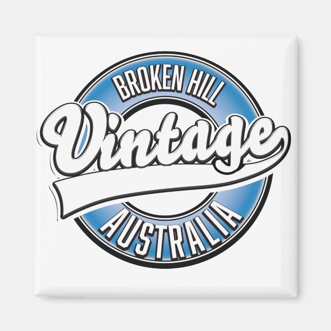 Broken Hill australia vintage style logo. Magnet (Front)
