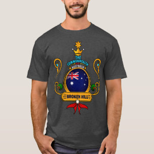 Broken Hill town Golden Australian Flag Souvenir T-Shirt