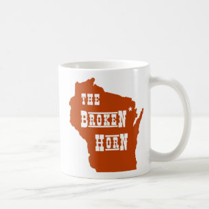 broken horn mug orange