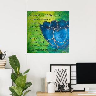 "Broken into Beauty" Affirmation Poster (Matte)