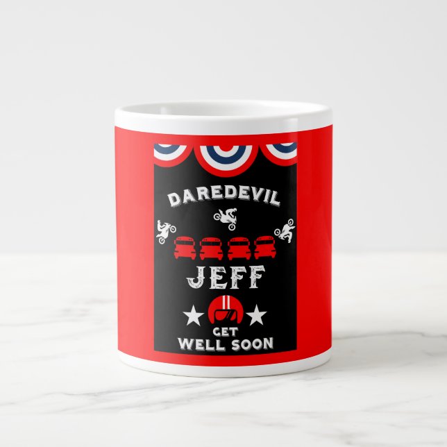 Broken Leg Clumsy Person Get Well Large Coffee Mug (Front)