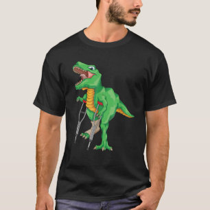 Broken Leg Dinosaur Cute Dino Bone Injury Funny Pa T-Shirt