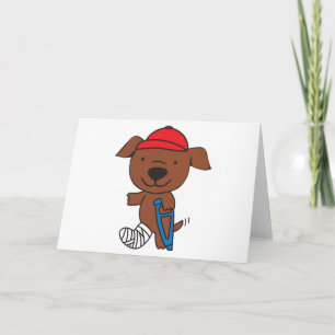 Broken Leg Dog Card