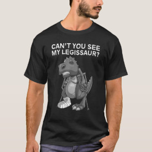 Broken Leg For Kids Dino Broke Ankle Foot T-Shirt