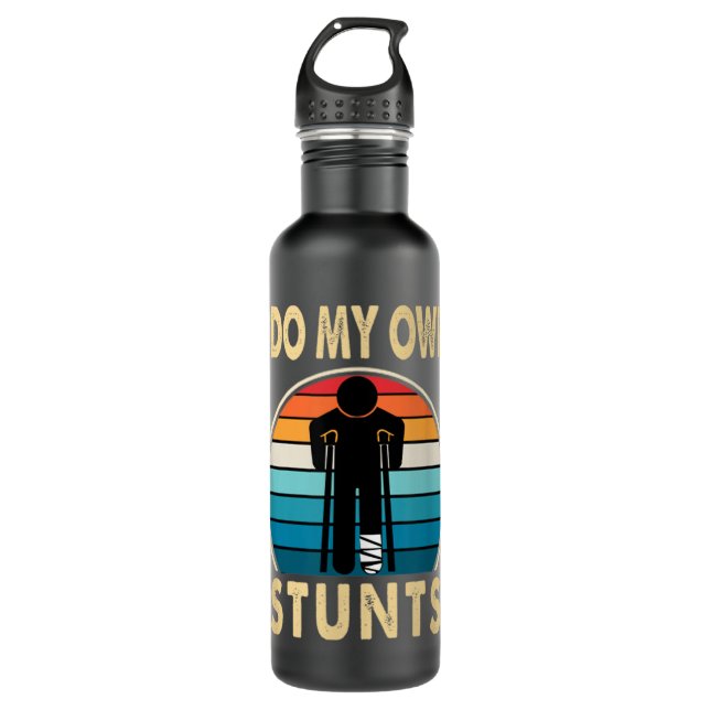 Broken Leg Injury Ankle Knee Funny Get Well Soon G 710 Ml Water Bottle (Front)