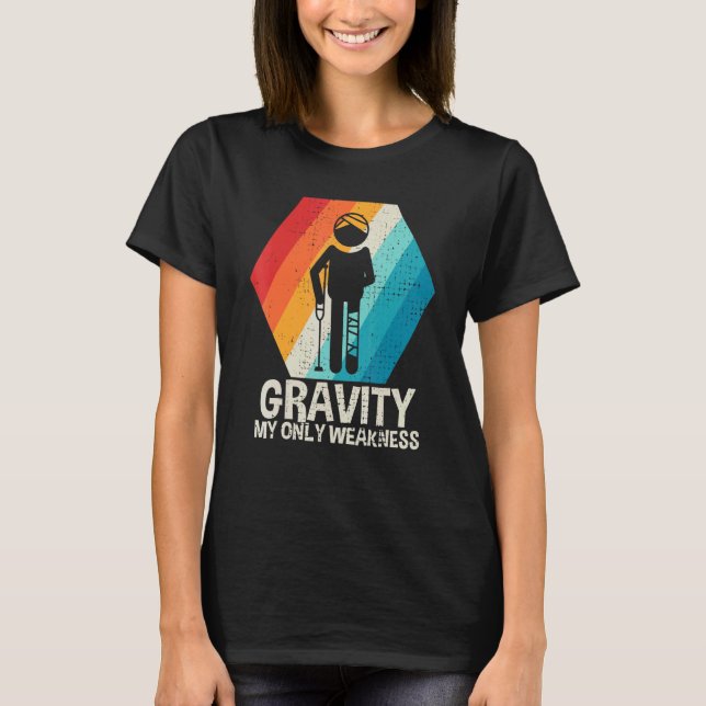 Broken Leg Knee Foot Injury Get Well Soon T-Shirt (Front)