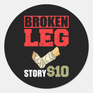 Broken Leg Recovery Ankle Foot Knee Exercise Classic Round Sticker