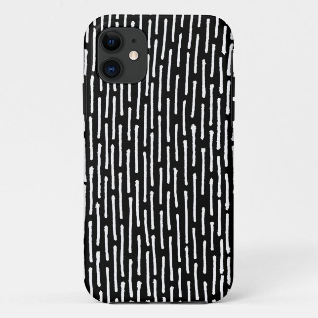 Broken Lines - White on Black Case-Mate iPhone Case (Back)