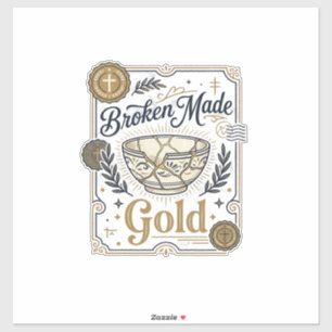 Broken Made Gold Jesus Kintsugi Broken Pottery Chr