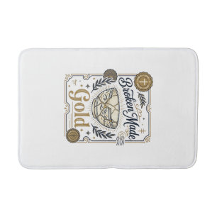 Broken Made Gold Jesus Kintsugi Broken Pottery Chr Bath Mat
