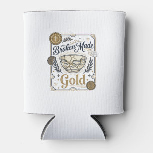 Broken Made Gold Jesus Kintsugi Broken Pottery Chr Can Cooler