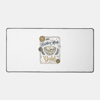 Broken Made Gold Jesus Kintsugi Broken Pottery Chr Desk Mat