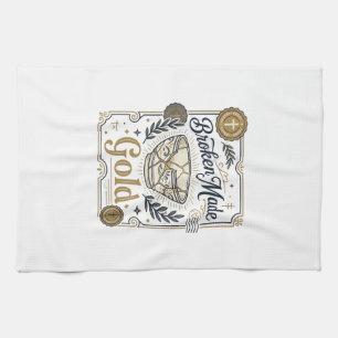 Broken Made Gold Jesus Kintsugi Broken Pottery Chr Tea Towel