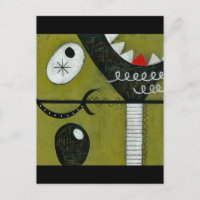 Broken Martini Glass Postcard