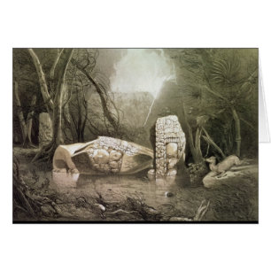 Broken Mayan idol at Copan, Guatemala