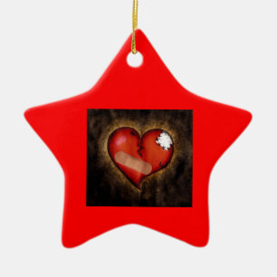 Broken/Mending Heart-ornament Ceramic Tree Decoration
