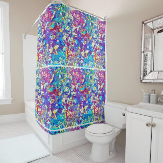 Broken Mood Ring Series No. 1 – Fractured Spectrum Shower Curtain