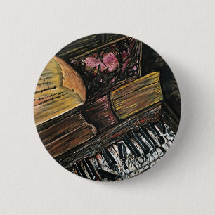 Broken Piano 6 Cm Round Badge