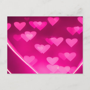 Broken Pink Hearts Postcard