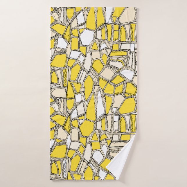 BROKEN POP lemon Bath Towel (Bath Towel)