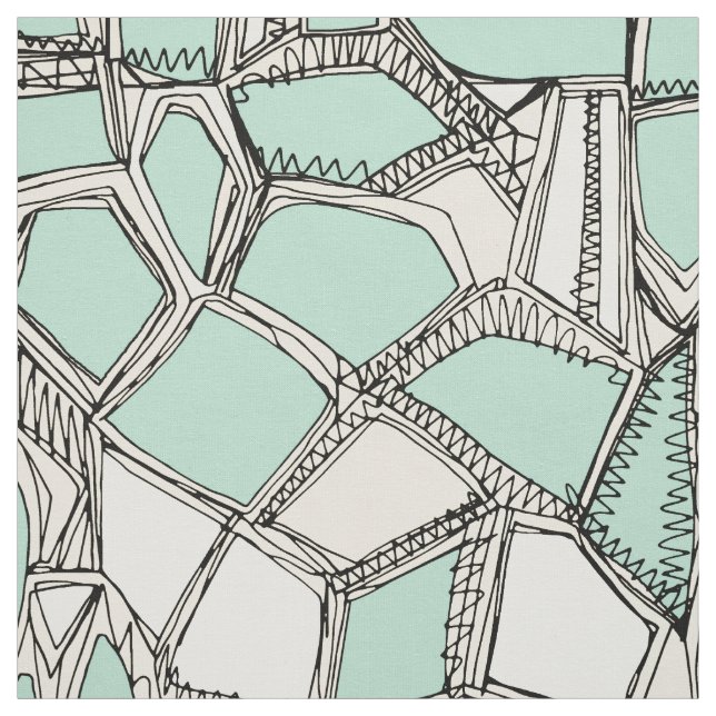 BROKEN POP mint Fabric (Swatch)