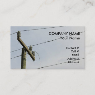 broken power line business card