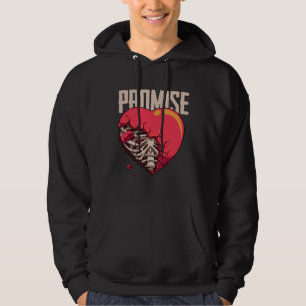 Broken Promise Broken Heart Rib Cage Sad Emo Break Hoodie