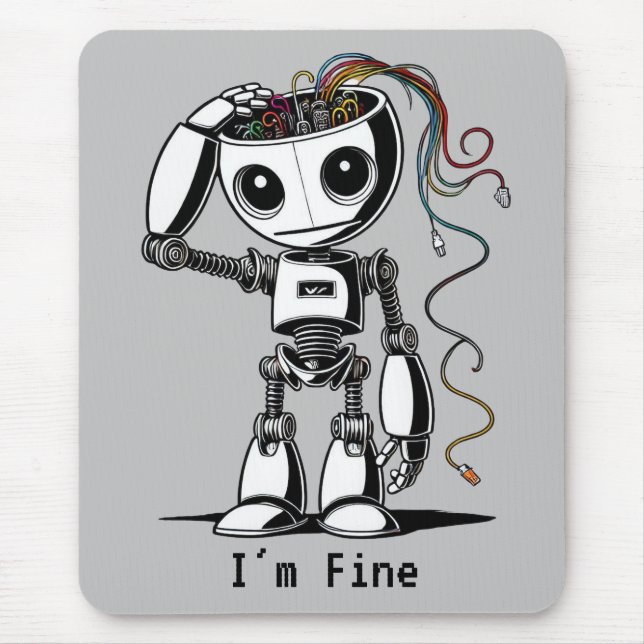 Broken Robot – I’m Fine Mouse Mat (Front)