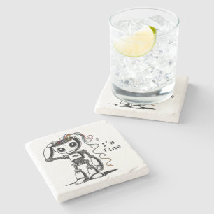 Broken Robot – I’m Fine Stone Coaster